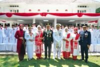 Pangdam XIV/Hasanuddin, Mayjen TNI Bangun Nawoko menghadiri Upacara Pengibaran Bendera dalam rangka memperingati HUT ke-81 Kemerdekaan Republik Indonesia di Lapangan Upacara Rujab Gubernur Sulsel, Jalan Sungai Tangka, Makassar, Senin (17/8/2026).