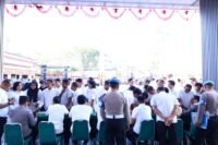Seksi Profesi dan Pengamanan (Sipropam) Polrestabes Makassar menggelar Penegakan, Ketertiban dan Disiplin (Gaktibplin), usai apel pagi di halaman Mapolrestabes Makassar, Rabu (19/8/2026).