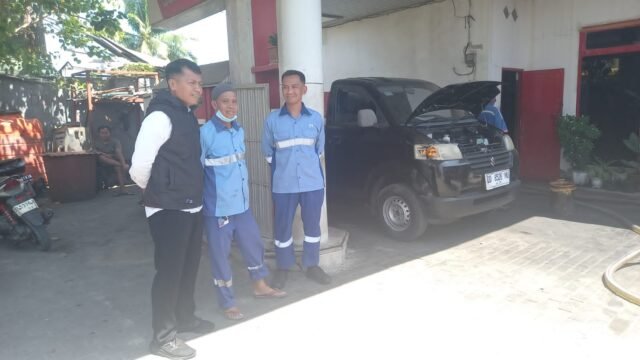 Polsek Kawasan Paotere melakukan monitoring stok dan penyaluran BBM jenis solar di SPBB Paotere Nomor 57.411.01, Kelurahan Gusung, Kecamatan Ujung Tanah, Kota Makassar.