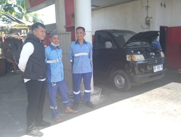 Polsek Kawasan Paotere melakukan monitoring stok dan penyaluran BBM jenis solar di SPBB Paotere Nomor 57.411.01, Kelurahan Gusung, Kecamatan Ujung Tanah, Kota Makassar.