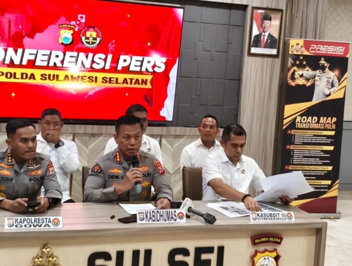 Polda Sulsel gelar jumpa pers, pada Senin (28/9/2026) terkait perkembangan kasus Bupati Gowa, Husniah Talenrang.