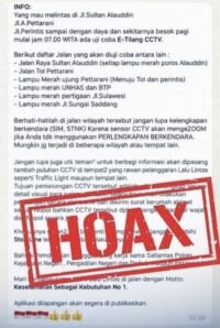 Tangkapan layar pesan berantai info E-tilang di Makassar.