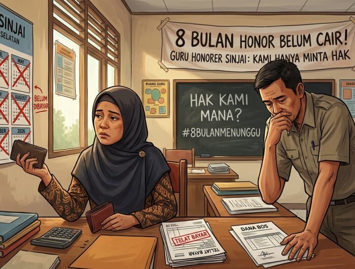 Ilustrasi guru honorer non-ASN di Kabupaten Sinjai yang mengeluhkan honor diduga belum dibayarkan selama delapan bulan.