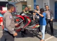 Motor aksi freestyle di jalan raya diamankan Satlantas Polrestabes Makassar.