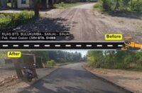 Pekerjaan Ruas batas Bulukumba-Sanjai-Sinjai, telah memasuki tahap penanganan hasil galian menggunakan Cold Milling Machine (CMM).(Dok ist)